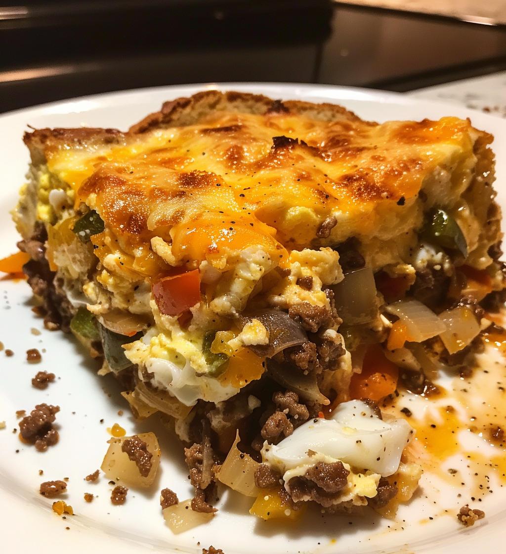 Philly Cheesesteak Breakfast Casserole - detail 1