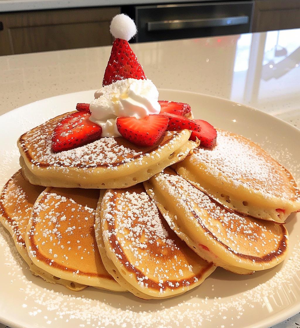 Santa Hat Strawberry Pancakes - detail 1
