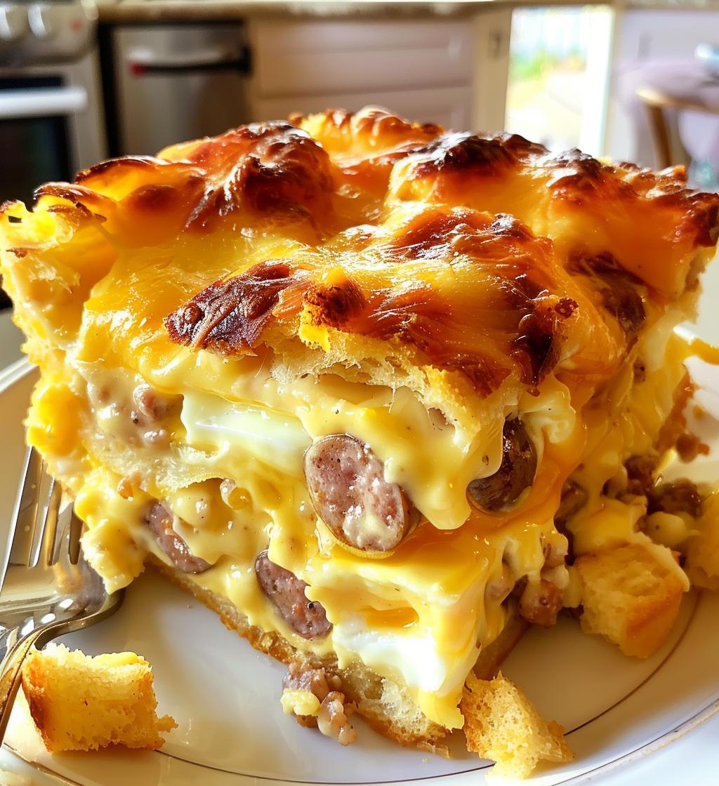 Sausage & Cheese Breakfast Casserole - detail 1