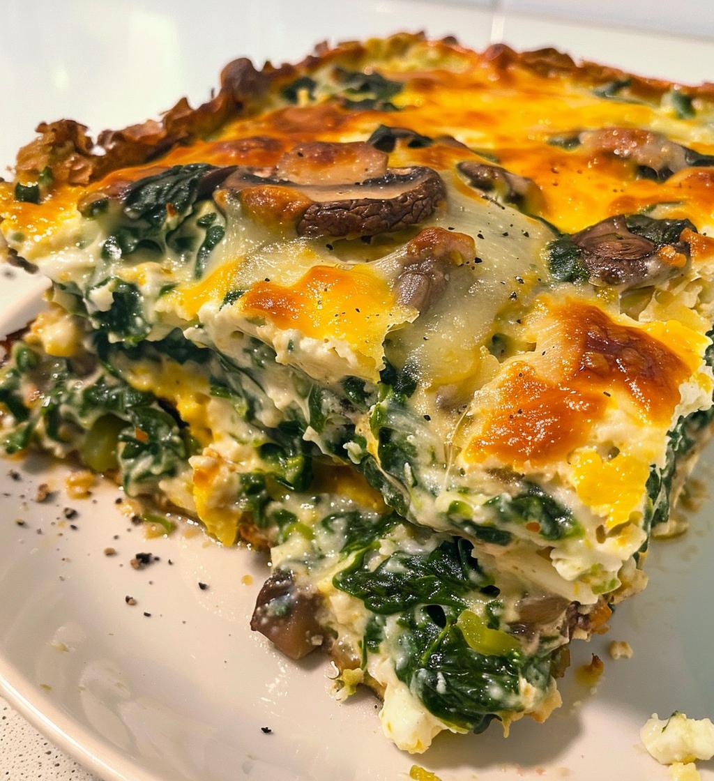 Spinach Mushroom Breakfast Casserole - detail 1