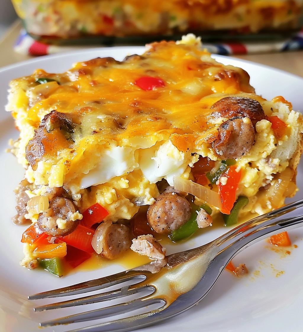 Turkey Sausage Breakfast Casserole - detail 1