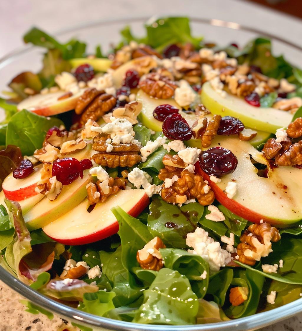 Winter Apple Walnut Salad - detail 1