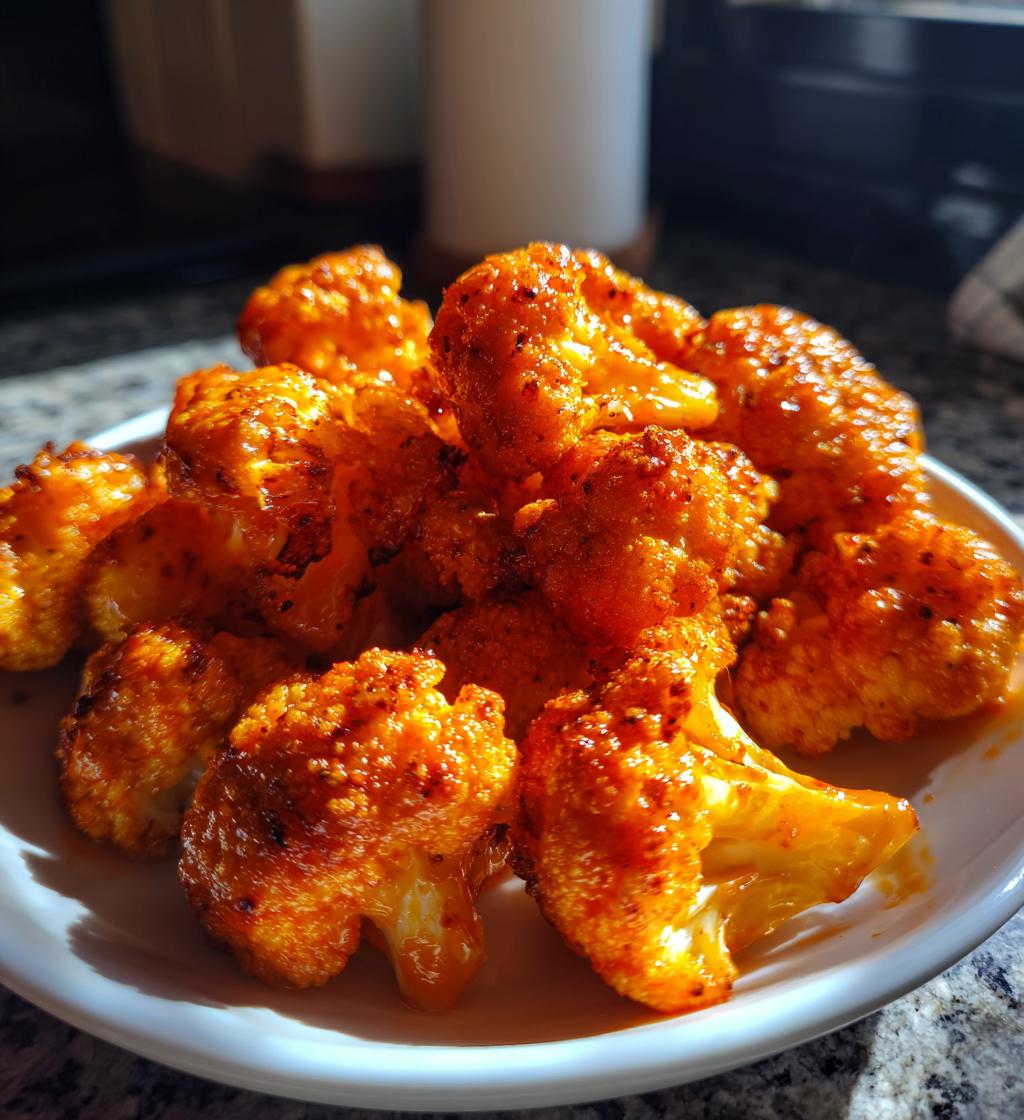 air fryer buffalo cauliflower recipe - detail 1