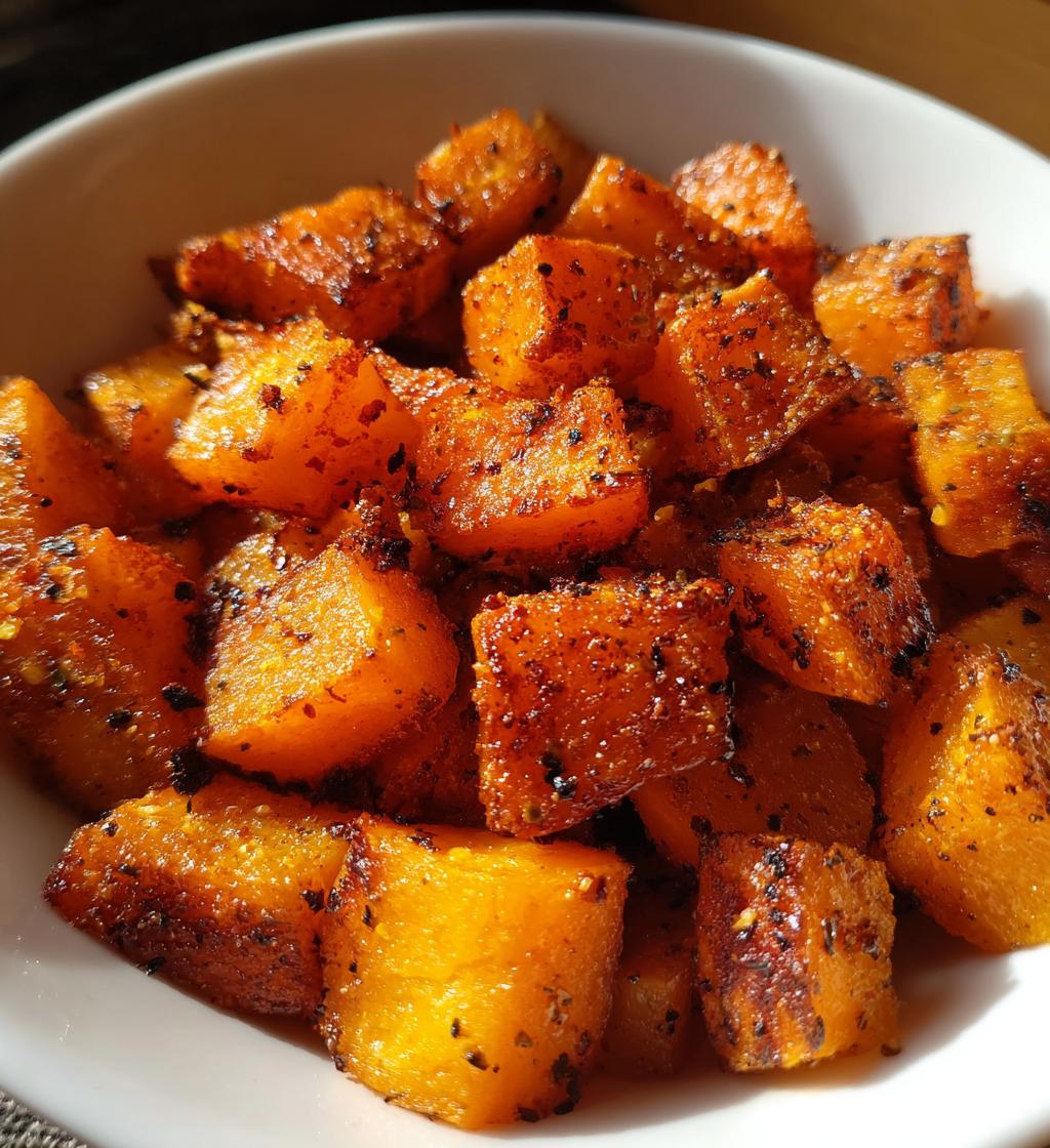 air fryer butternut squash - detail 1