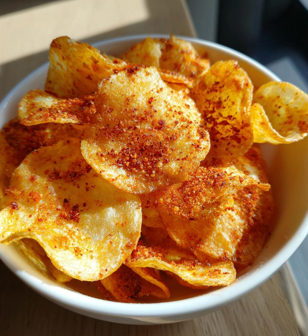 air fryer potato chips - detail 1