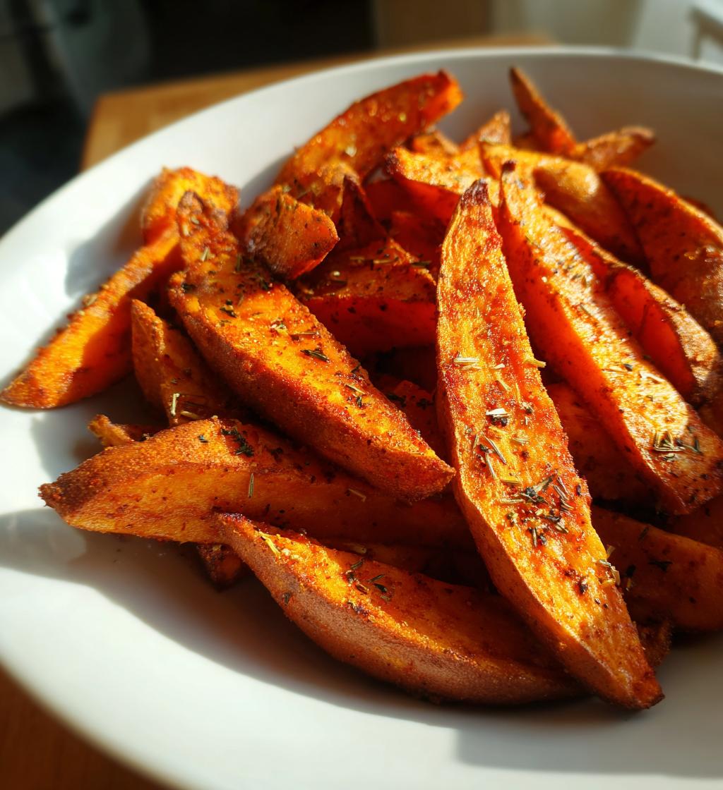 air fryer sweet potato wedges - detail 1
