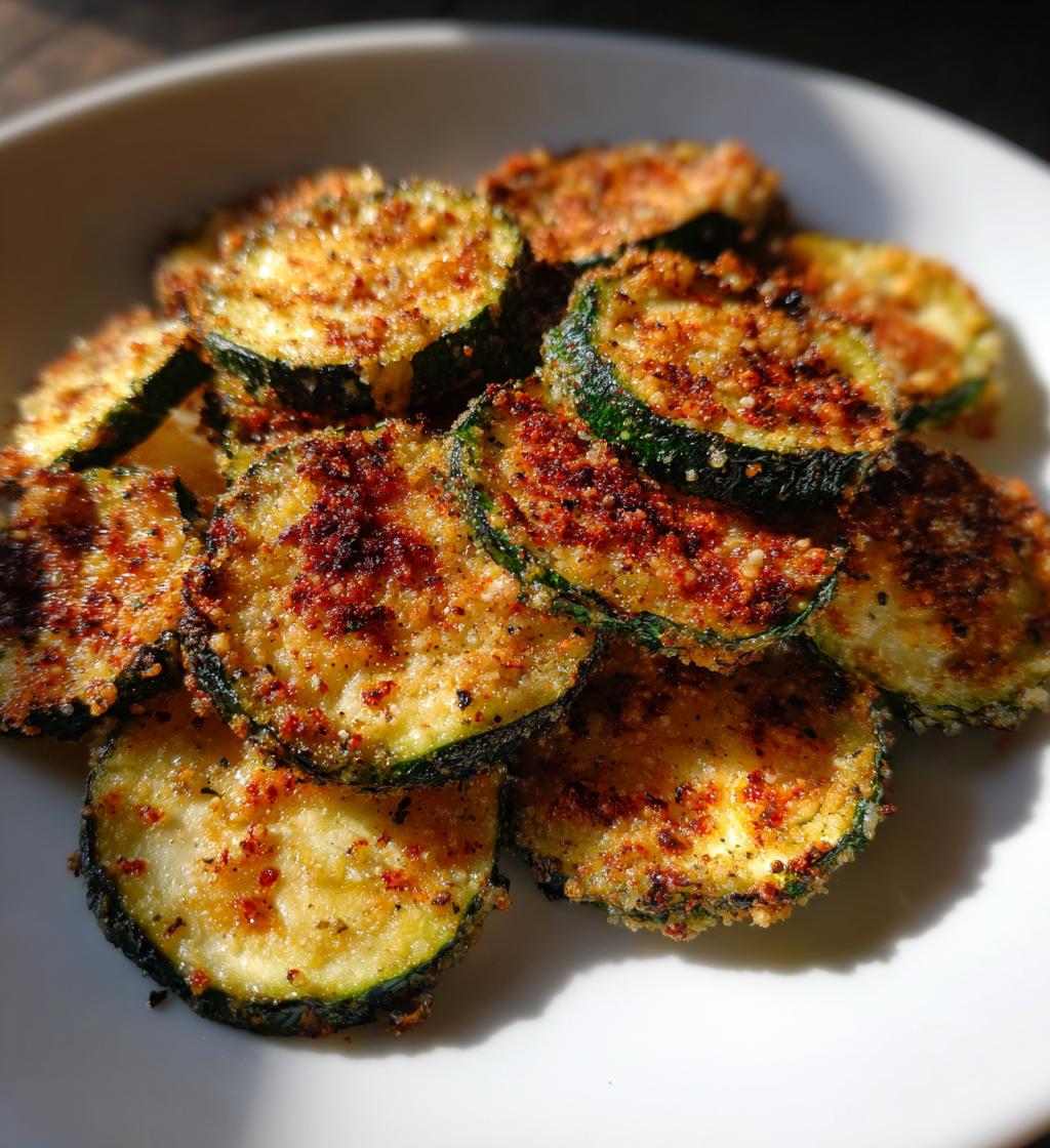 air fryer zucchini chips - detail 1