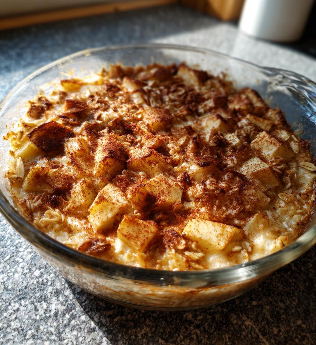 apple cinnamon baked oatmeal - detail 1