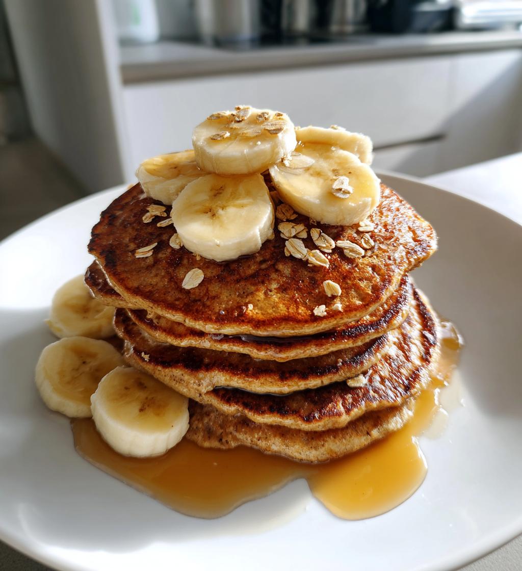 banana oat pancakes vegan - detail 1