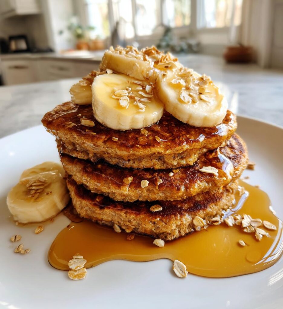 banana oat pancakes vegan