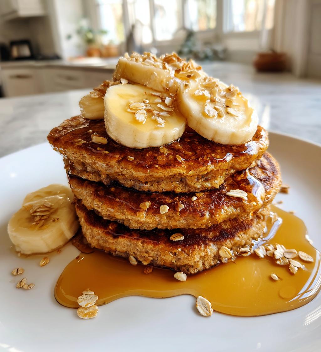 banana oat pancakes vegan