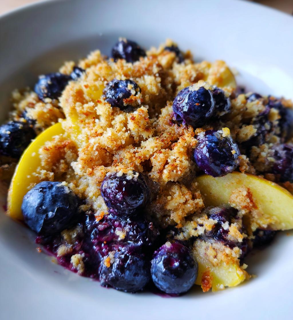 blueberry apple crumble