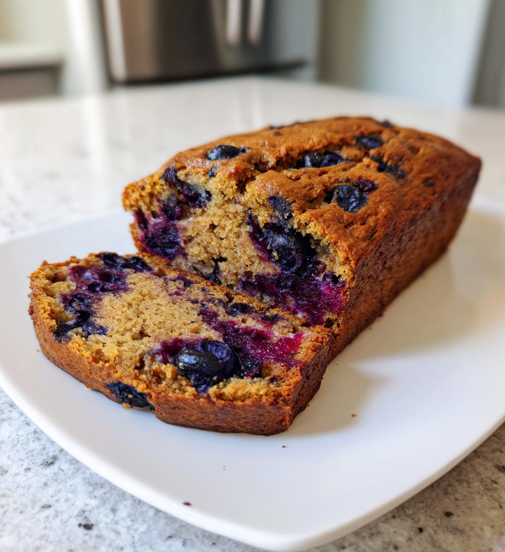 blueberry banana bread vegan gluten free - detail 1
