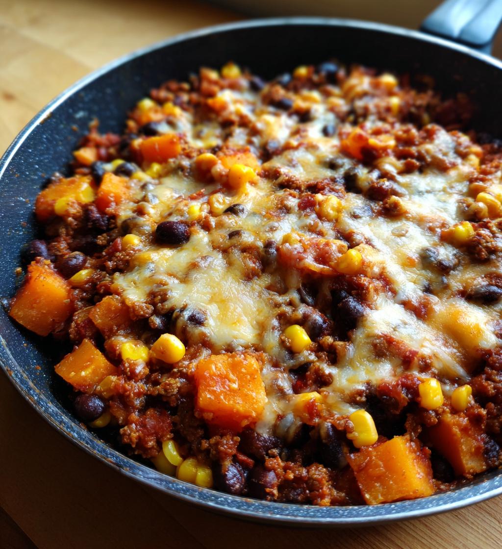 butternut squash black bean enchilada skillet - detail 1