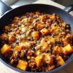 butternut squash black bean enchilada skillet