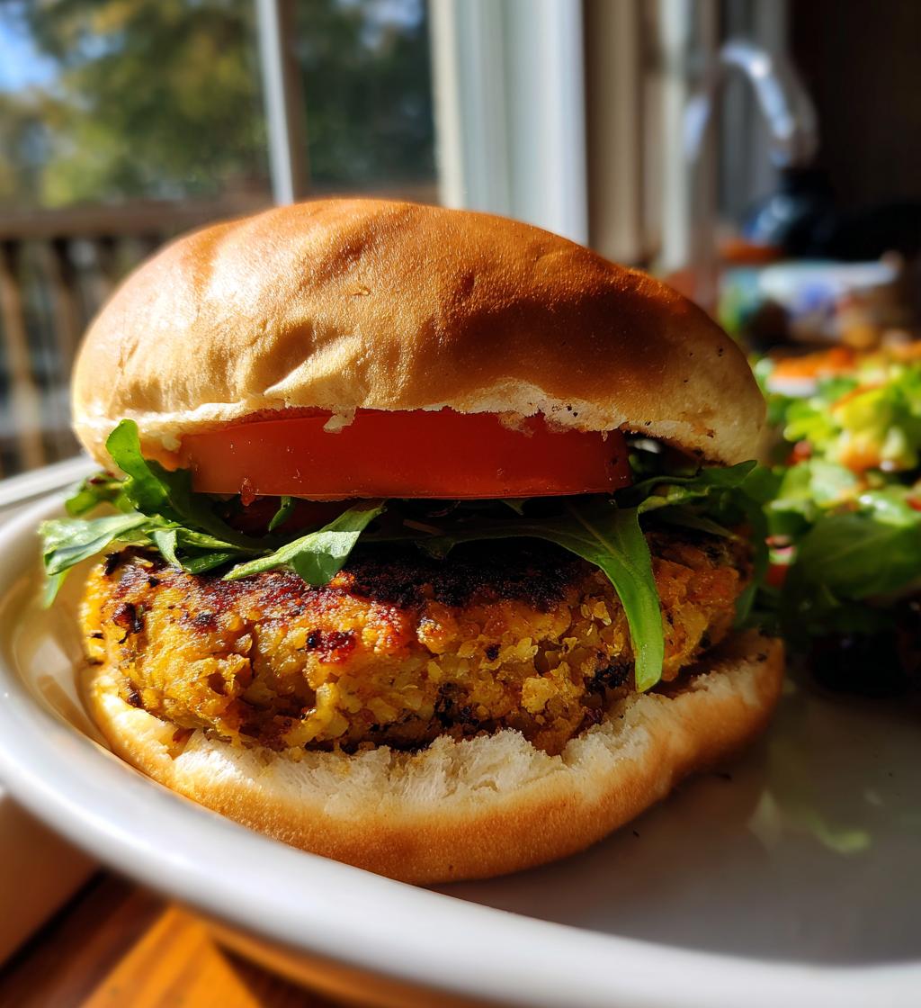 cauliflower patties recipe vegan burger - detail 1