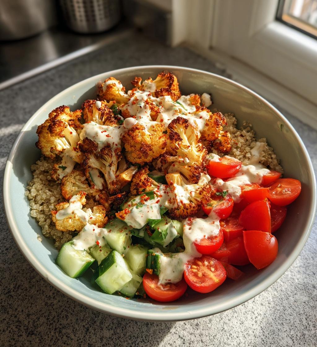 cauliflower shawarma bowls - detail 1