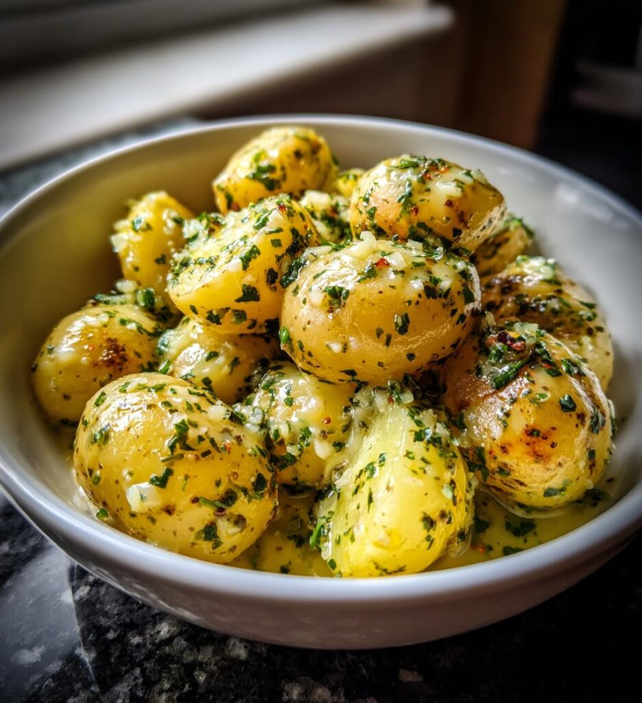 cheesy boiled baby potatoes
