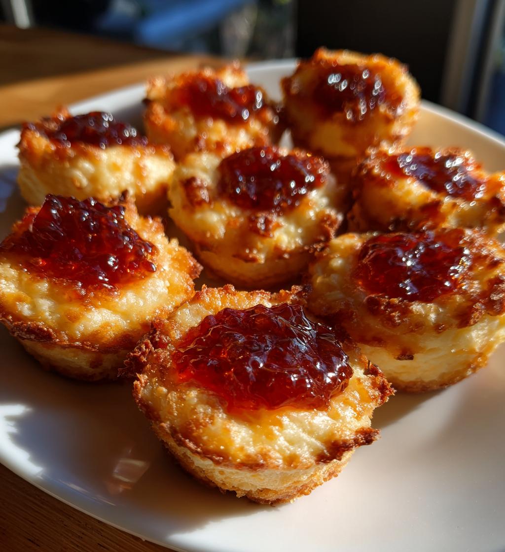 cheesy thumbprint appetizers with hot pepper jelly - detail 1