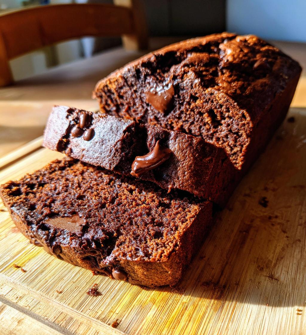 chocolate banana bread - detail 1