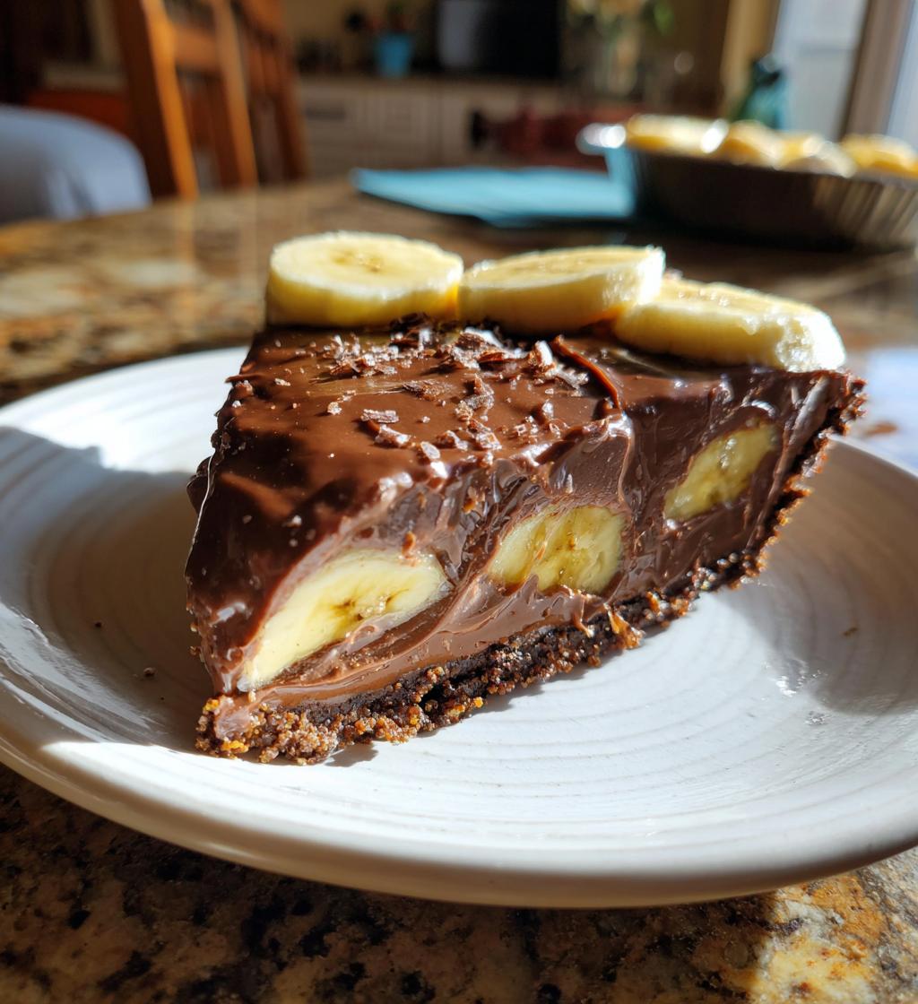 chocolate banana pie - detail 1