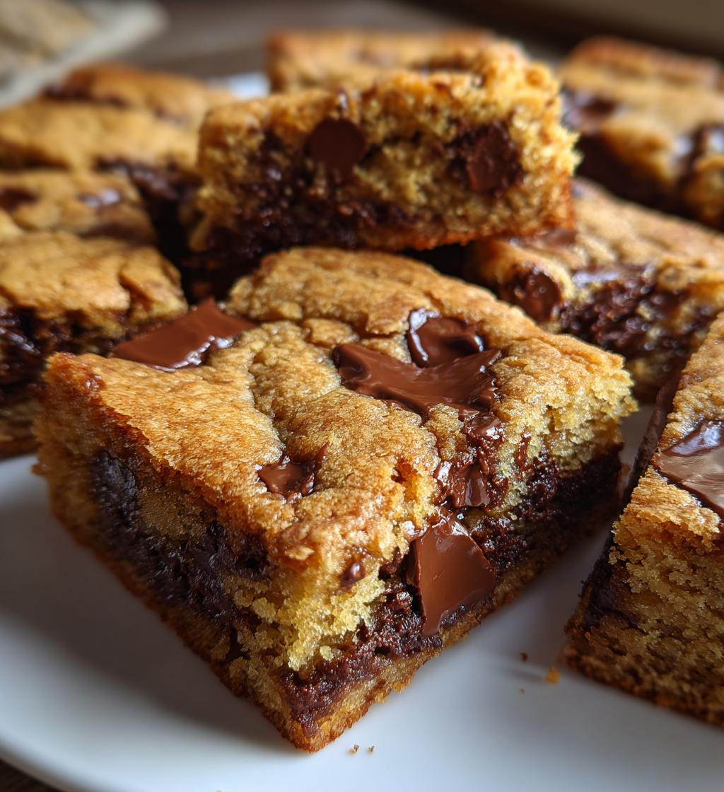 chocolate chip blondies gluten free - detail 1