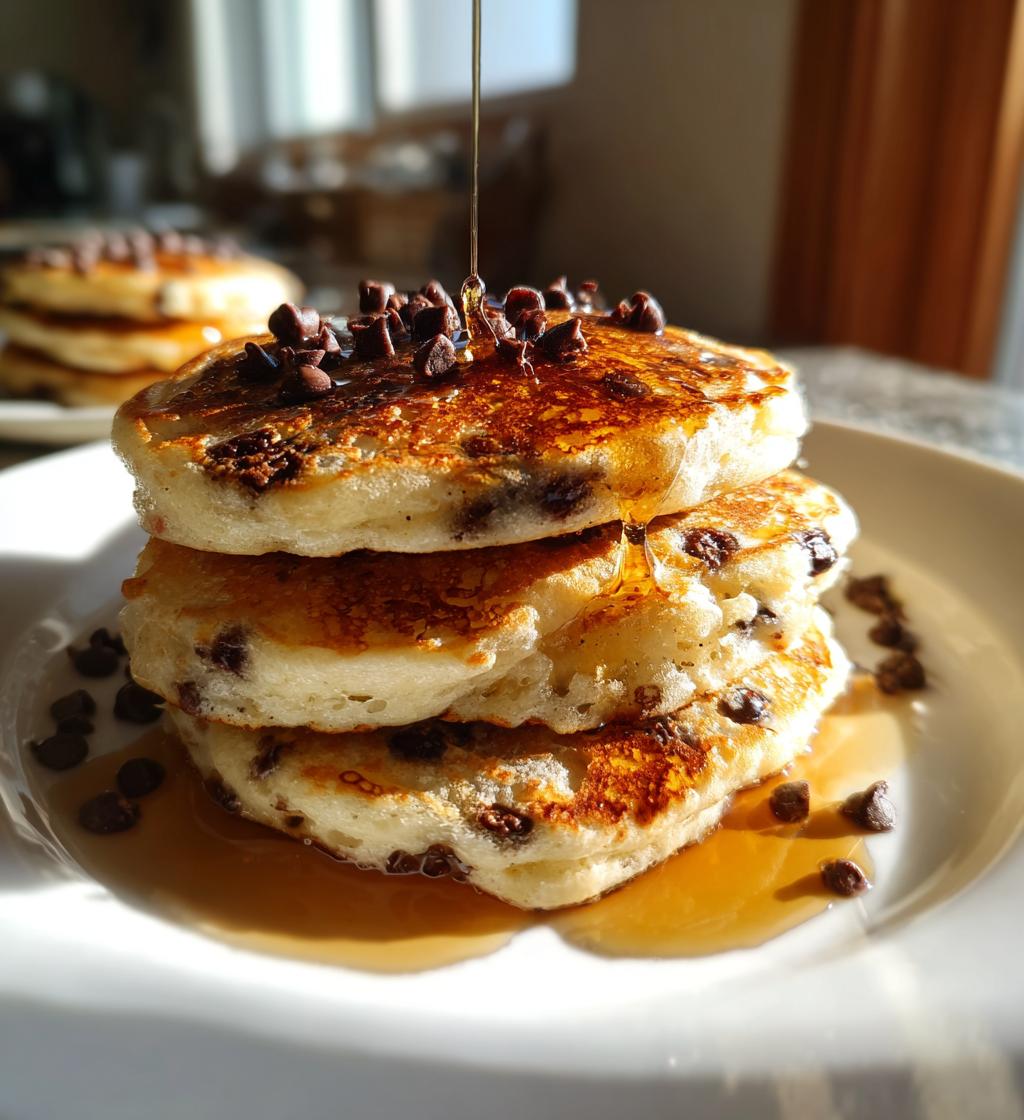 chocolate chip pancakes - detail 1