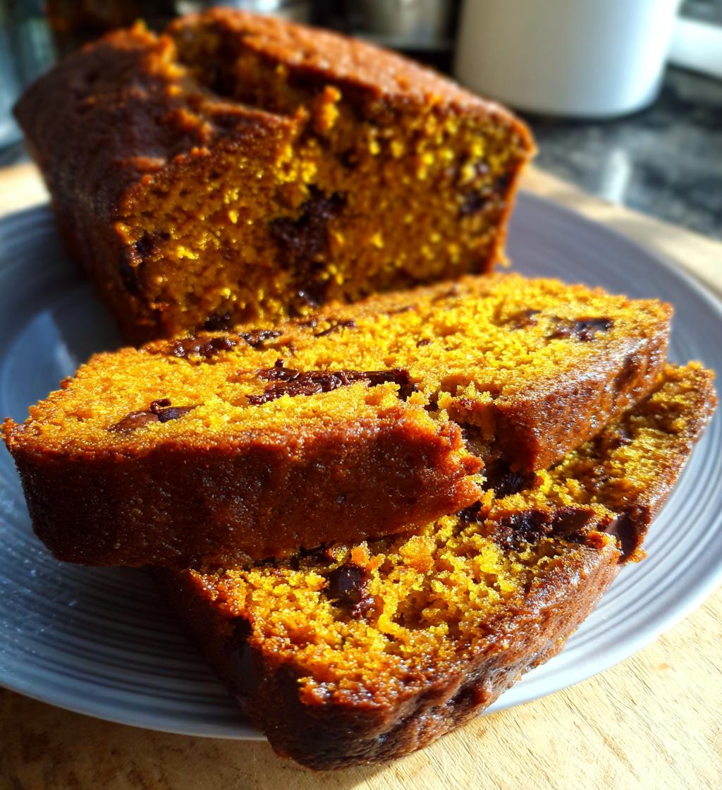 chocolate chip pumpkin bread - detail 1