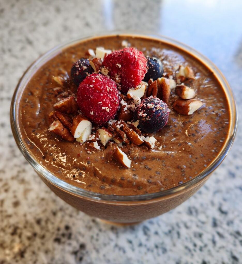 chocolate keto chia pudding