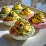 colored deviled eggs for easter