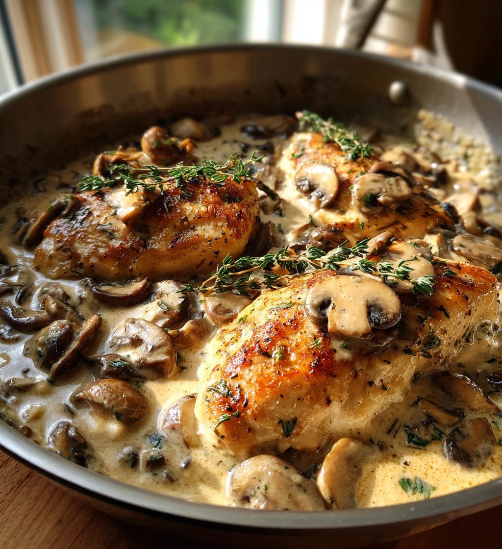 comforting creamy mushroom chicken for cozy nights