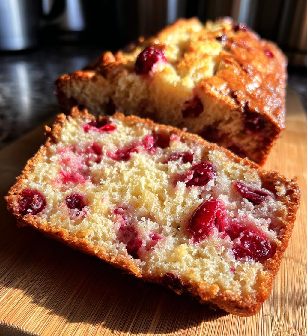 cranberry loaf cake vegan gluten free - detail 1