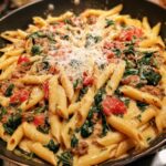 creamy tuscan sausage pasta thats better than takeout