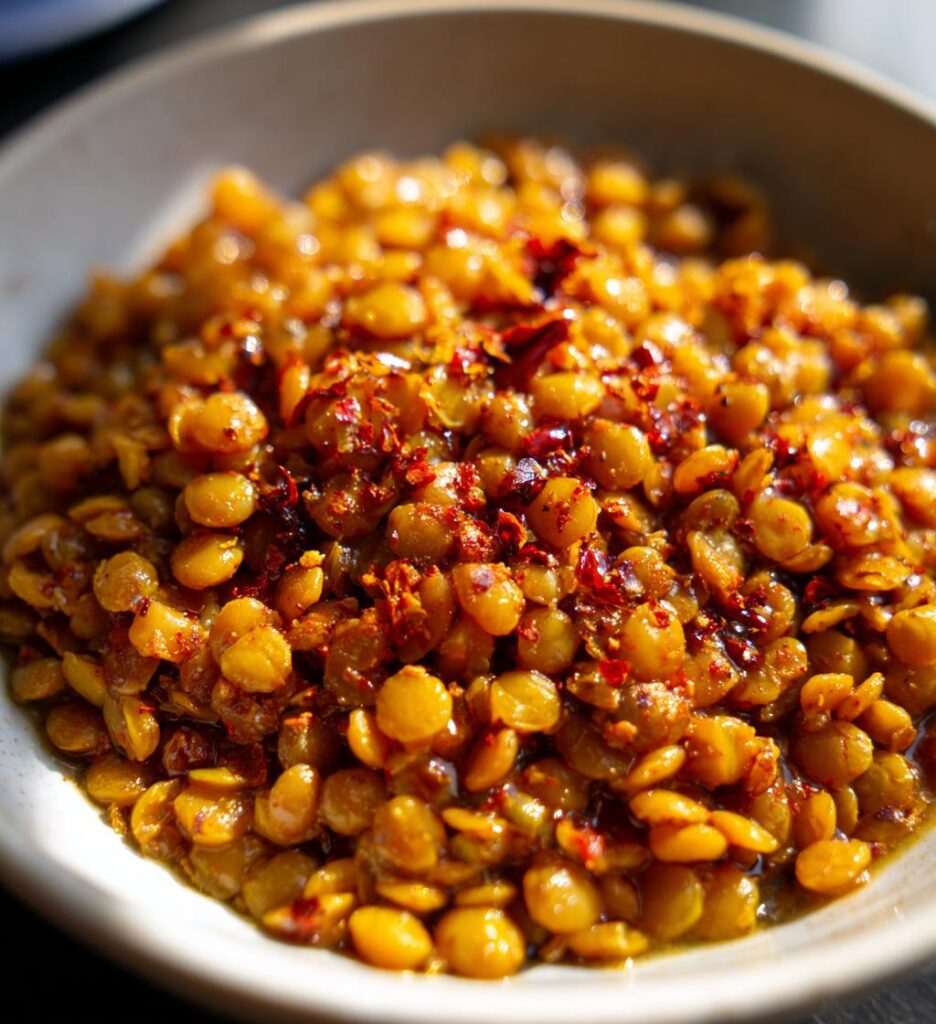 crispy roasted lentils