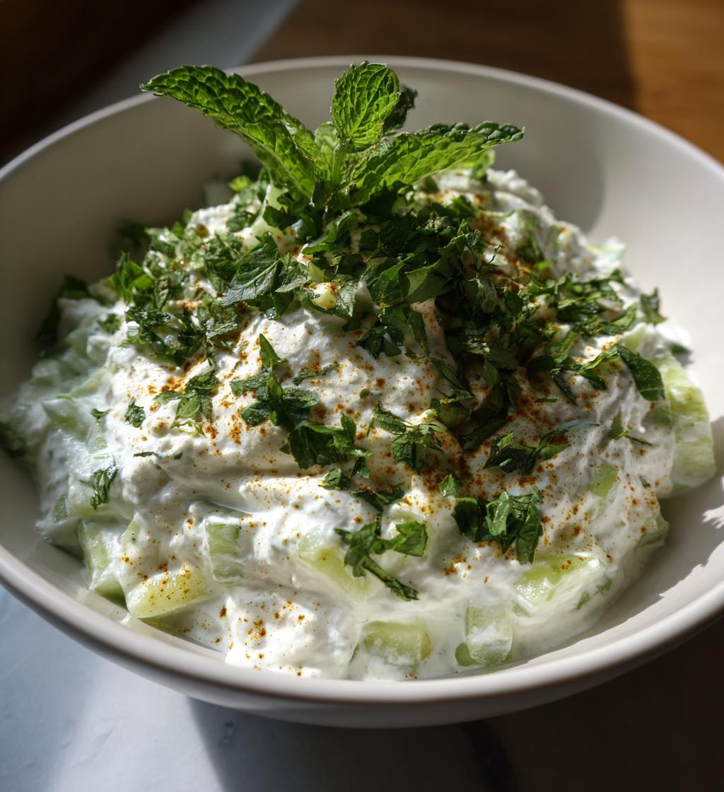 cucumber raita - detail 1
