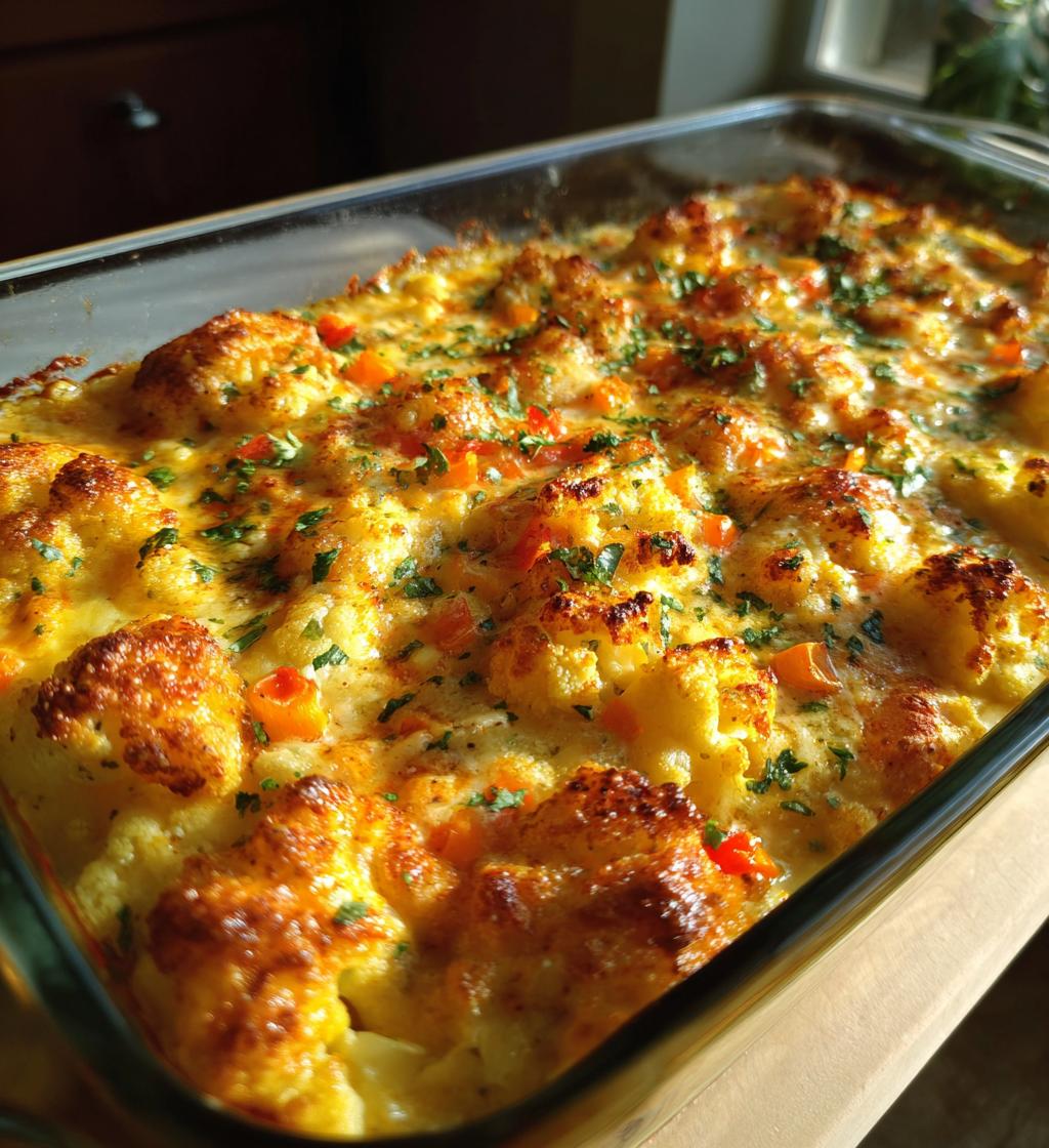 curried cauliflower casserole - detail 1