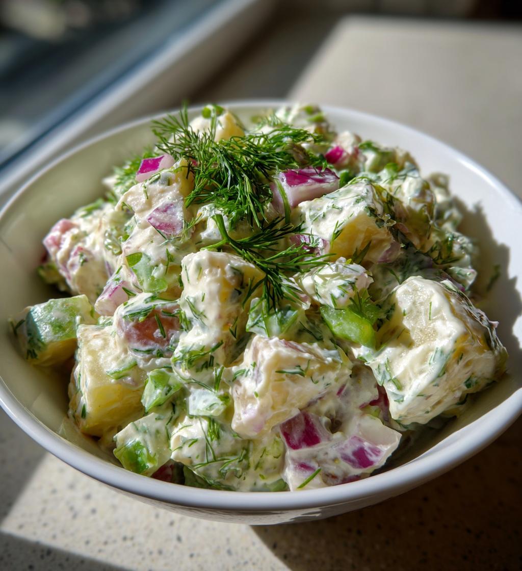 dill potato salad - detail 1