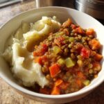 easy lentil stew mashed potatoes vegan