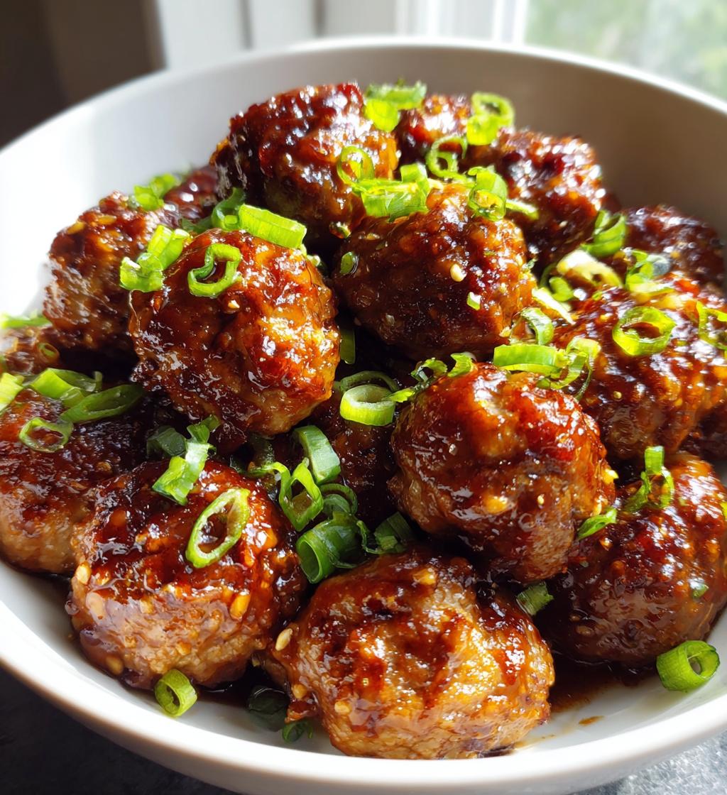 easy mongolian meatballs