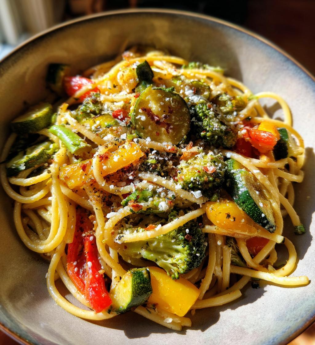 easy one pot pasta primavera - detail 1