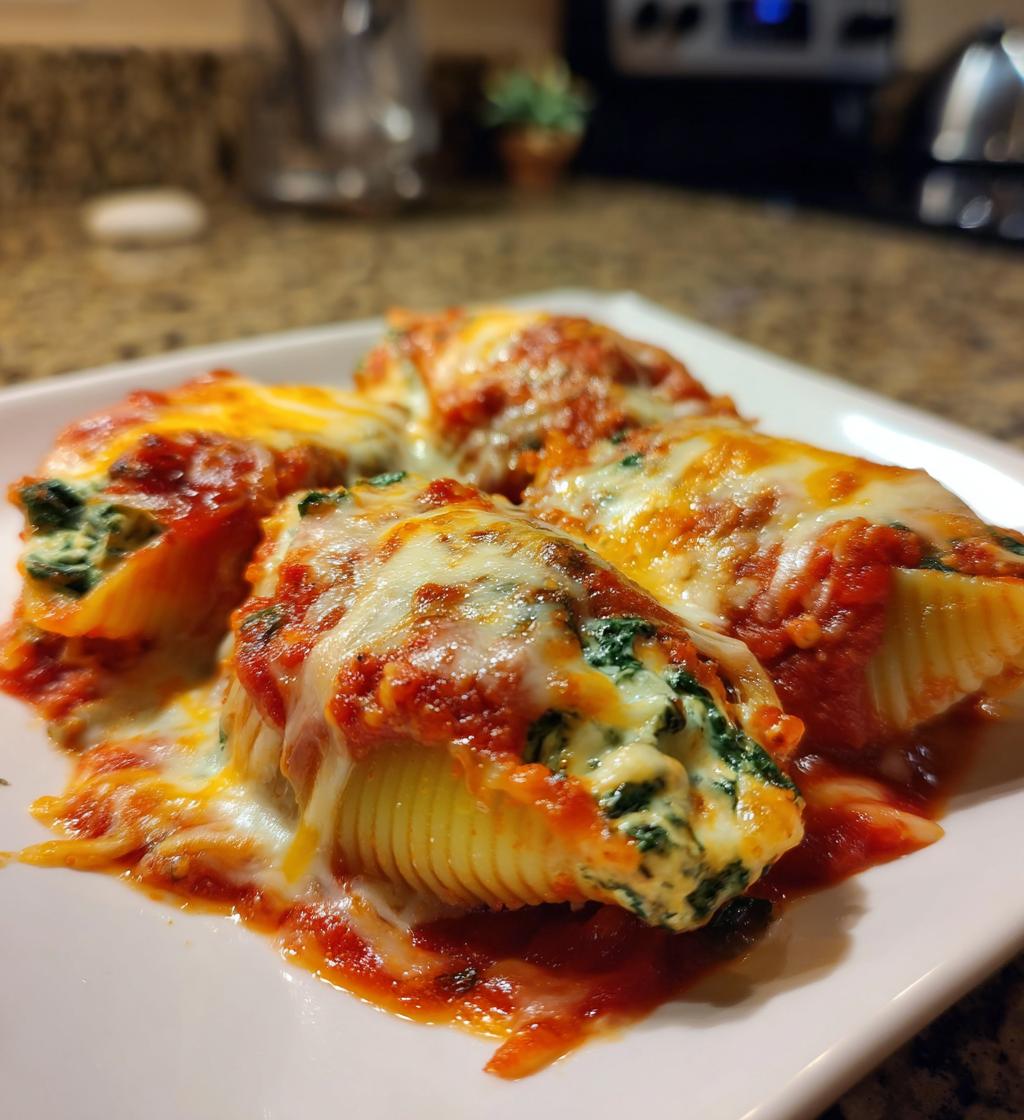 easy spinach and ricotta stuffed shells - detail 1