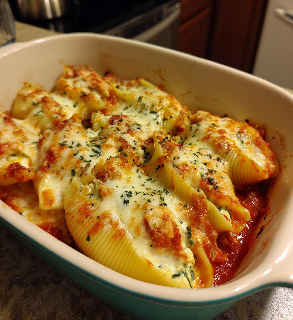 easy spinach and ricotta stuffed shells