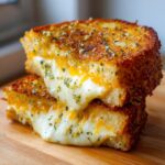 garlic bread grilled cheese