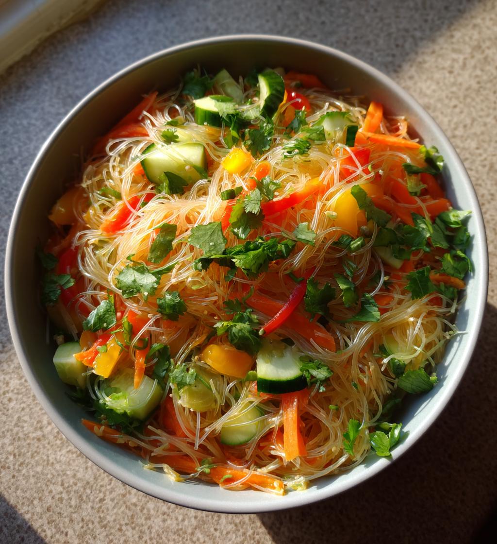 glass noodle salad - detail 1