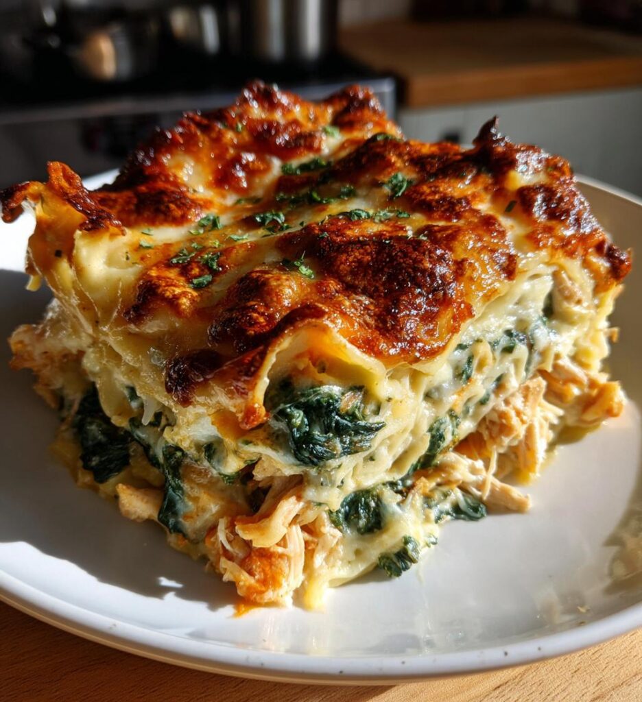 gluten free garlic chicken lasagna