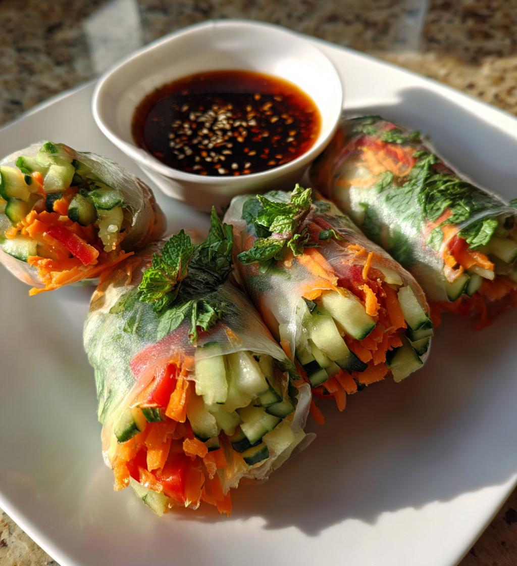 gluten free vegan spring rolls - detail 1