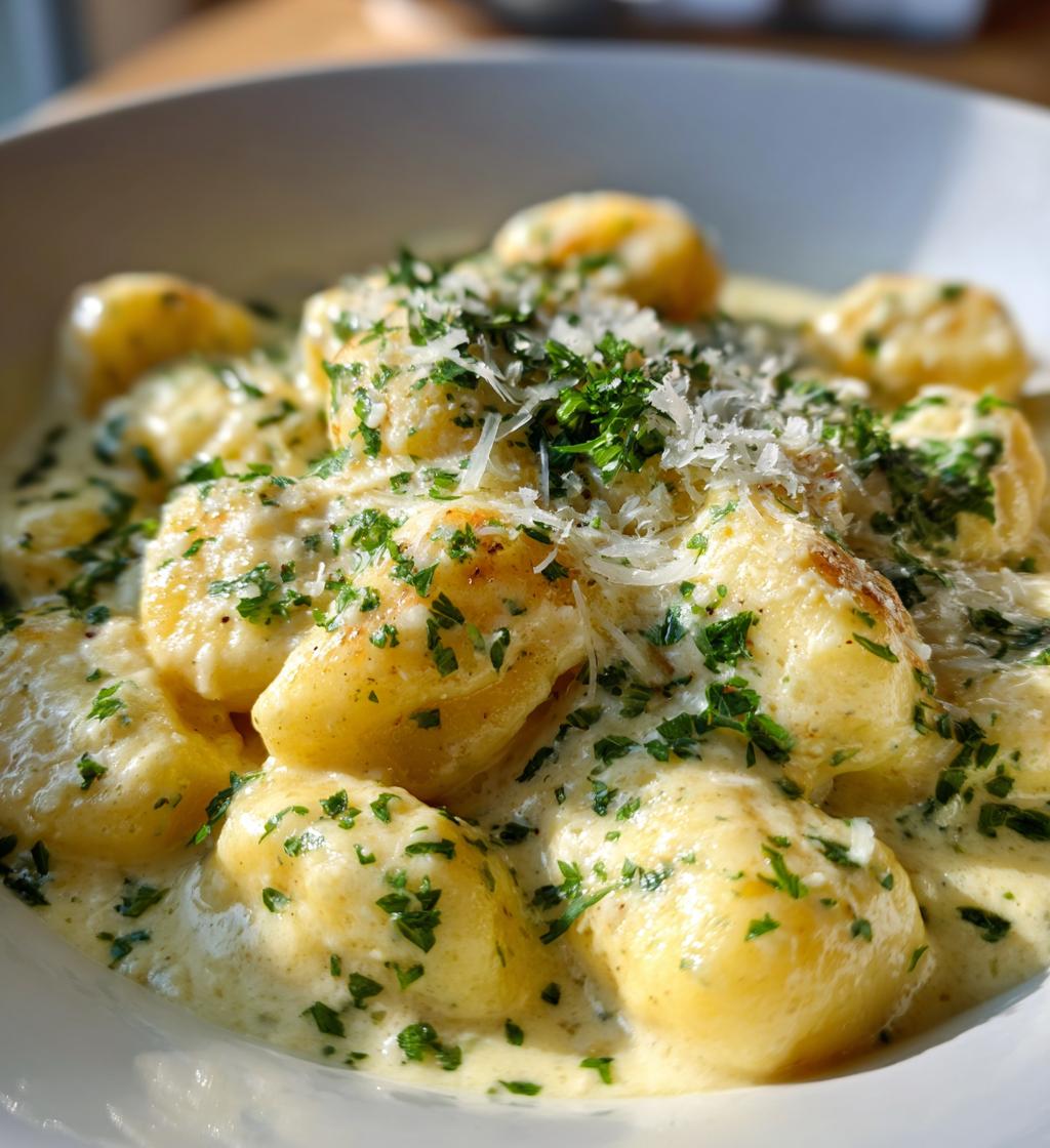gnocchi cream sauce - detail 1