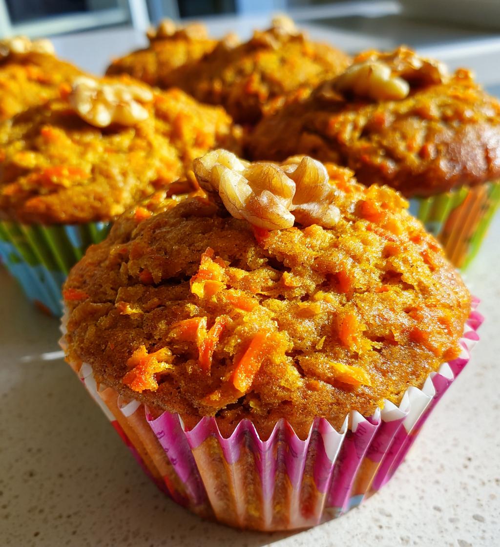 healthy carrot muffins