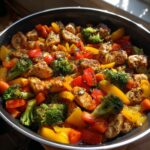 healthy chicken and vegetables skillet