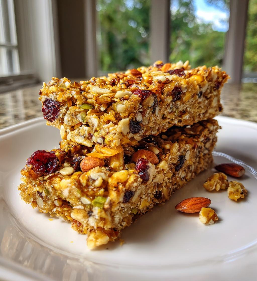 healthy granola bars vegan snack - detail 1